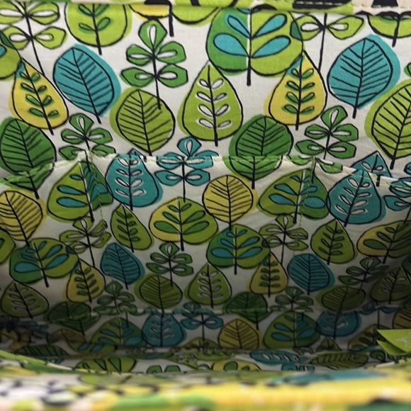 Vera Bradley Green and Blue Floral Shoulder Bag - Picture 9 of 11